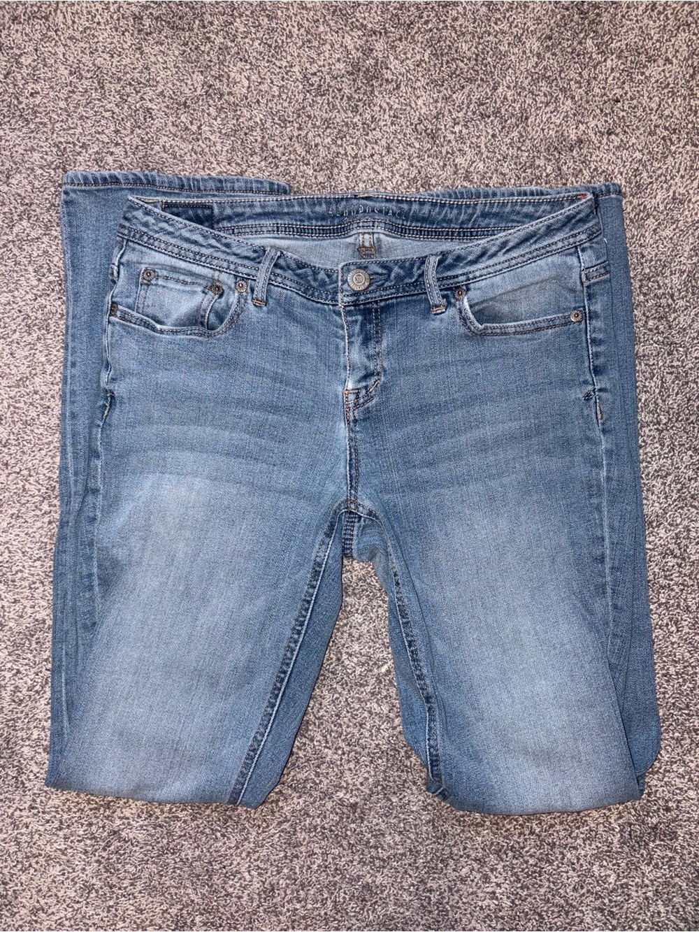 Aeropostale Vintage Y2K Women's Bootcut Jeans in Light Blue Wash